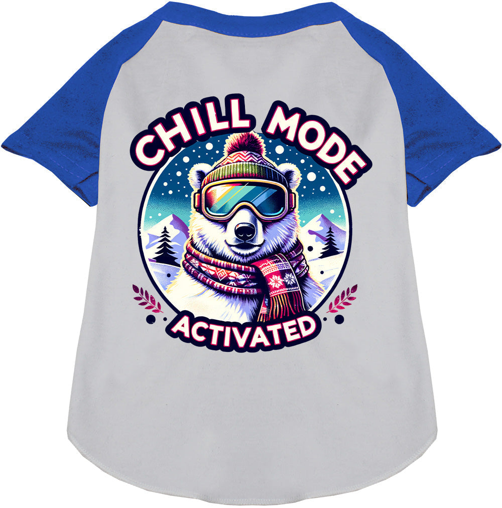Blue Chill Mode Activated Pet Raglan Shirt
