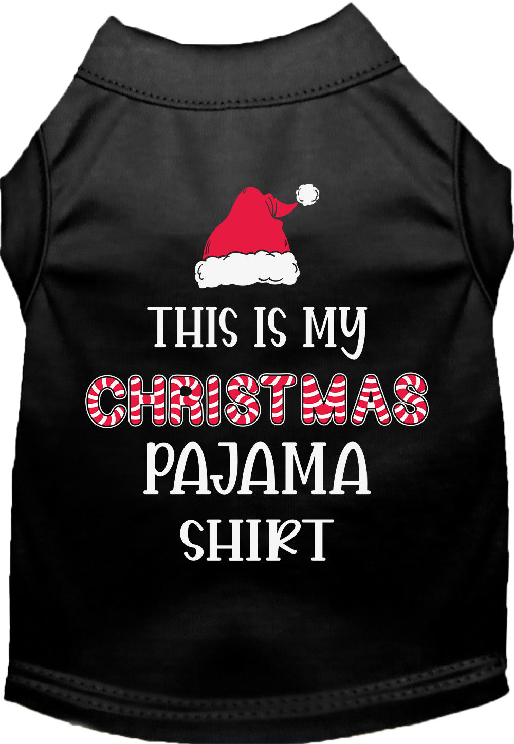 Black Christmas Pajama Shirt for pets