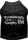 Black Naughty List pet shirt for dogs