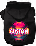 Custom Neon Beach Sunset Pet Hoodie