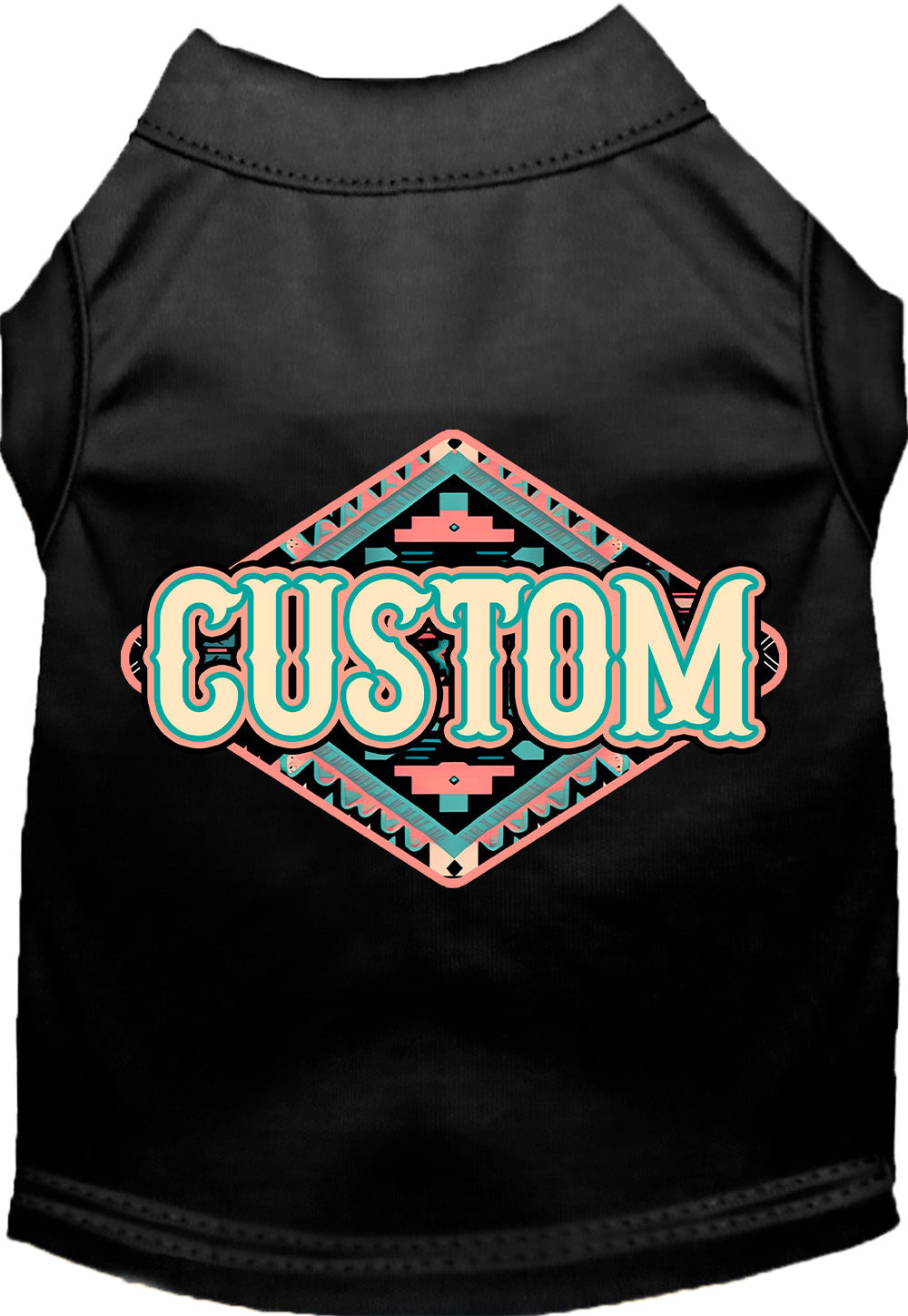 Custom Peach Aztec Pet Shirt