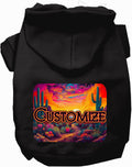 Custom Neon Desert Pet Hoodie
