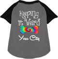 Custom Stay Weird in Pet Raglan Shirts