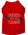 Pet Dog & Cat Shirt Screen Printed, "Sucker For The Ladies"