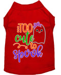 Halloween Pet Dog & Cat Shirt, "Too Cute To Spook - Girly Ghost"