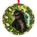 Highlander Black Stained Glass Style Christmas Ornament