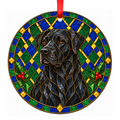 Majorca Shepherd Dog Black stained glass pet Christmas ornament