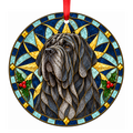 Neapolitan Mastiff Blue Gray stained glass pet Christmas ornament