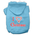 Christmas Pet Hoodie Screen Printed, "I Heart Christmas"