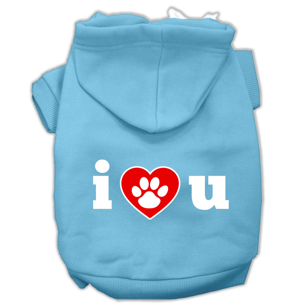 Pet Hoodie "I Love U"