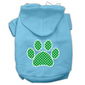 Pet Hoodie "Green Swiss Dots Paw"