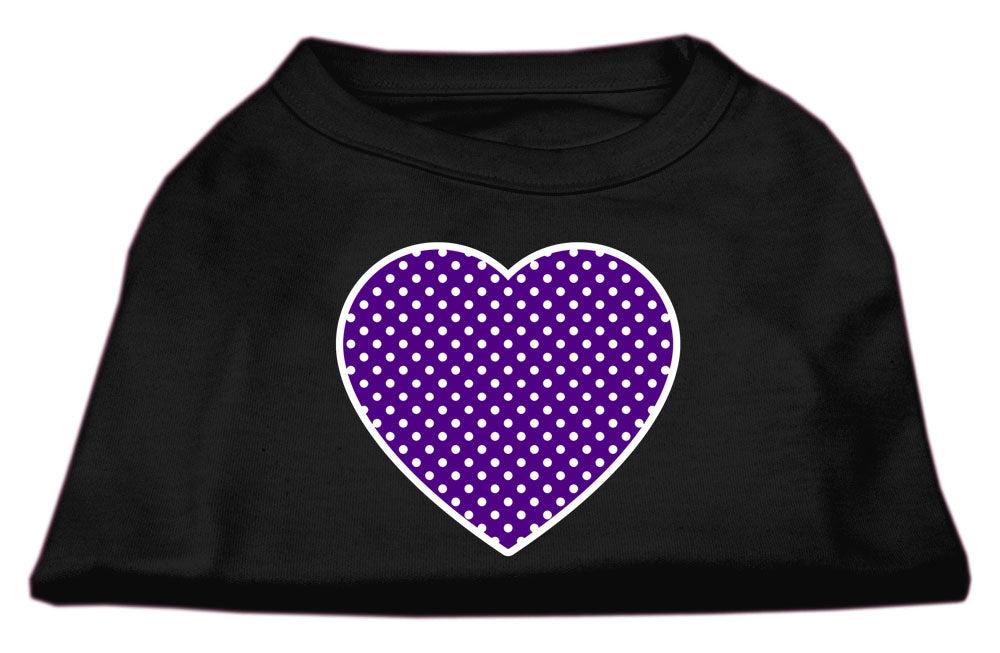 Pet Shirt "Swiss Dots Purple Heart"