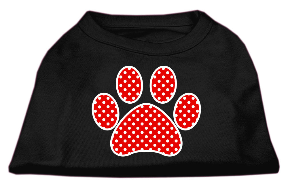 Pet Shirt "Swiss Dots Red Paw"