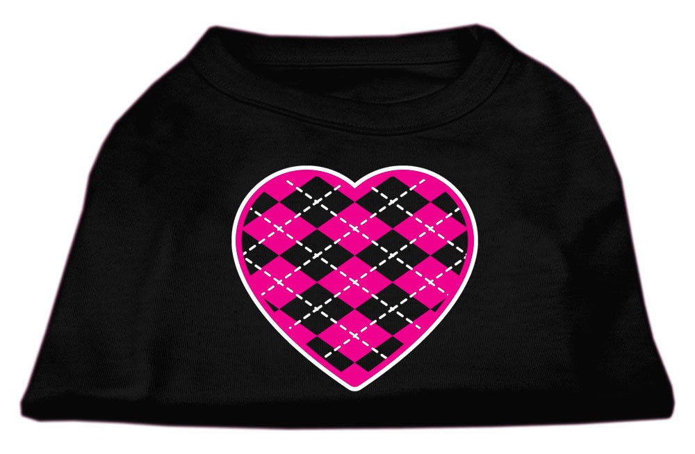 Pet Shirt "Argyle Heart Pink"