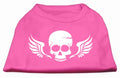 Pet Dog & Cat Shirt Screen Printed, "Skull Wings"