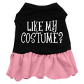 Halloween Pet Dog & Cat Dress Screen Printed, "Like My Costume"